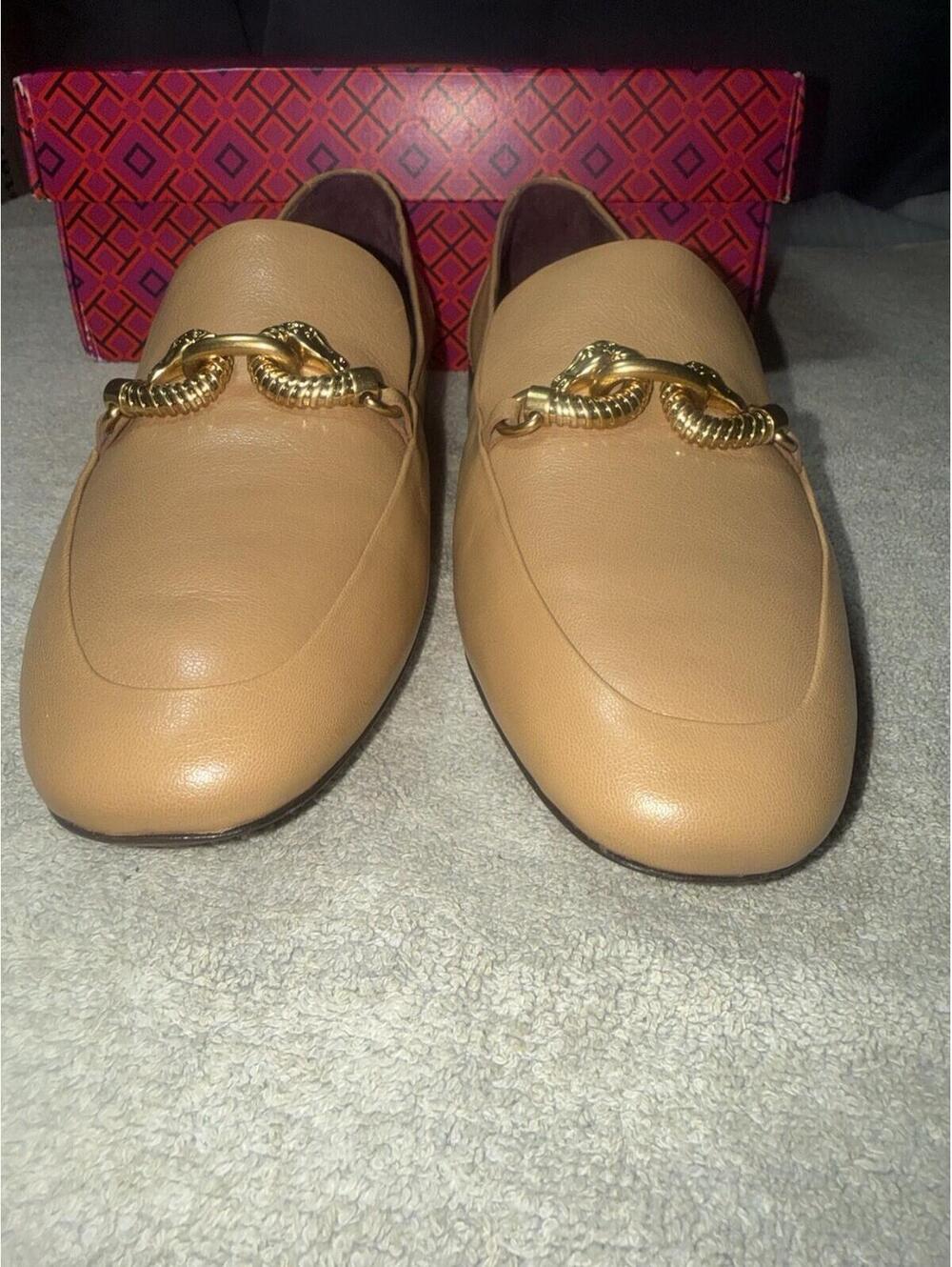 Tory Burch Women's Jessica 100%  Leather Loafers, Size 8 M Brown  NWB MSRP $440